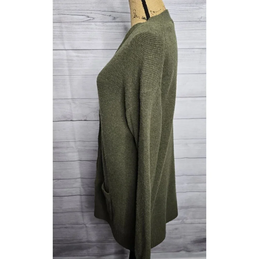 J. Crew Olive Green Long Cardigan Sweater Medium
